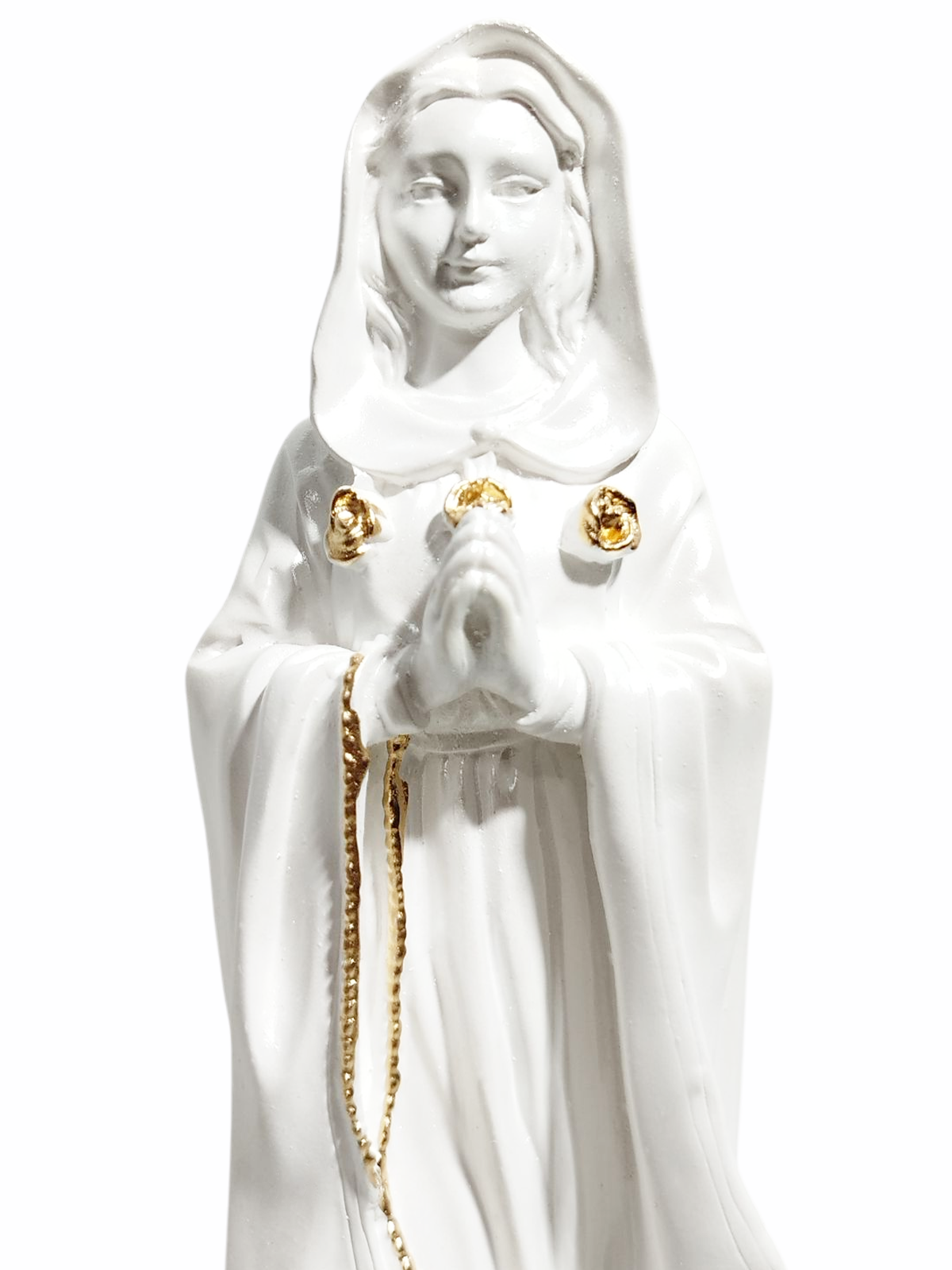 Nossa Senhora Rosa Mística 20cm Gesso Premium Pintado - Imagem 2