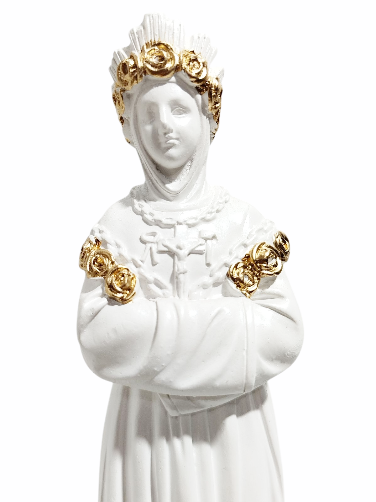 Nossa Senhora de La Salette 20cm Gesso Premium Pintado - Imagem 5