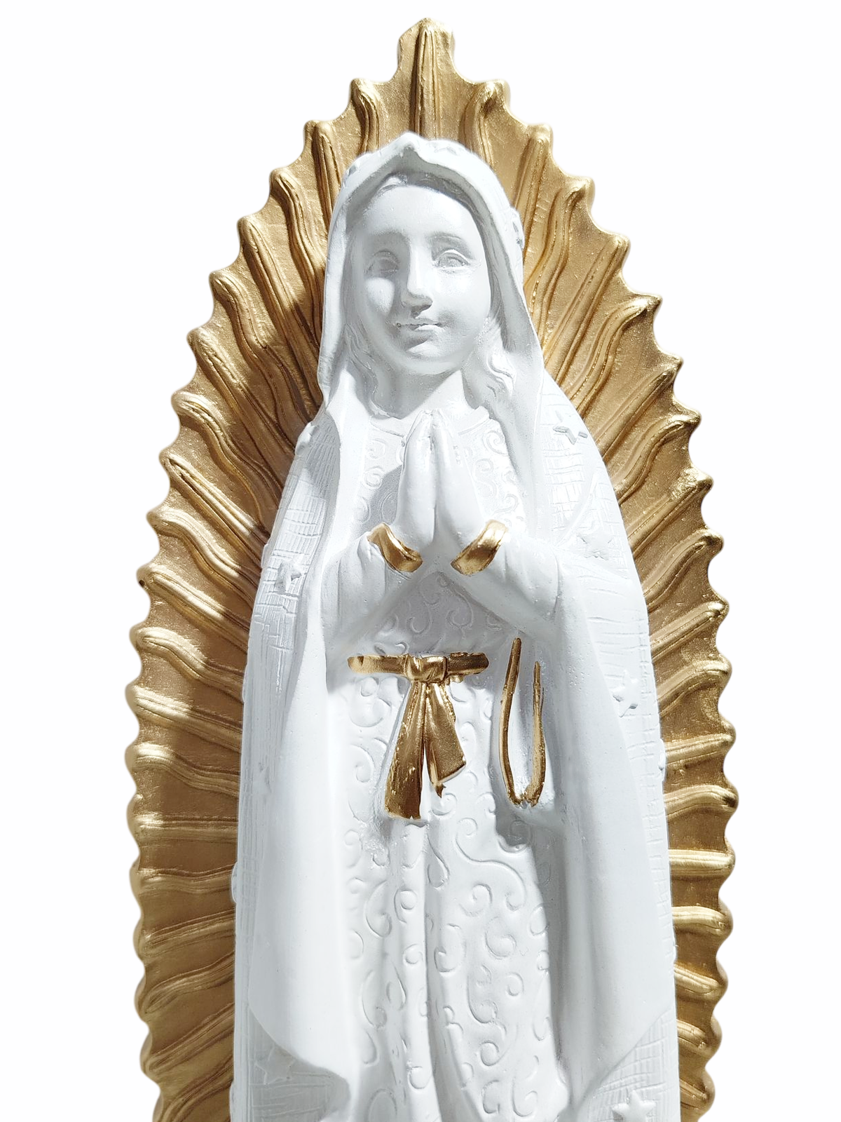 Nossa Senhora Guadalupe 30cm Gesso Premium Pintado - Imagem 8