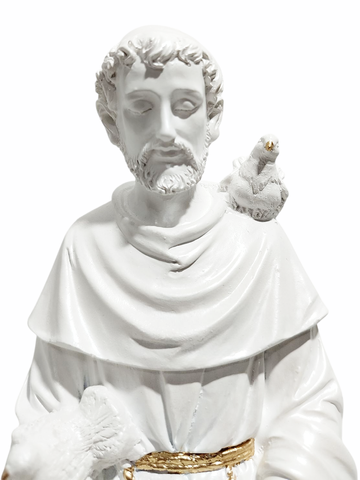 São Francisco Meditando 20cm Gesso Premium Pintado - Imagem 5