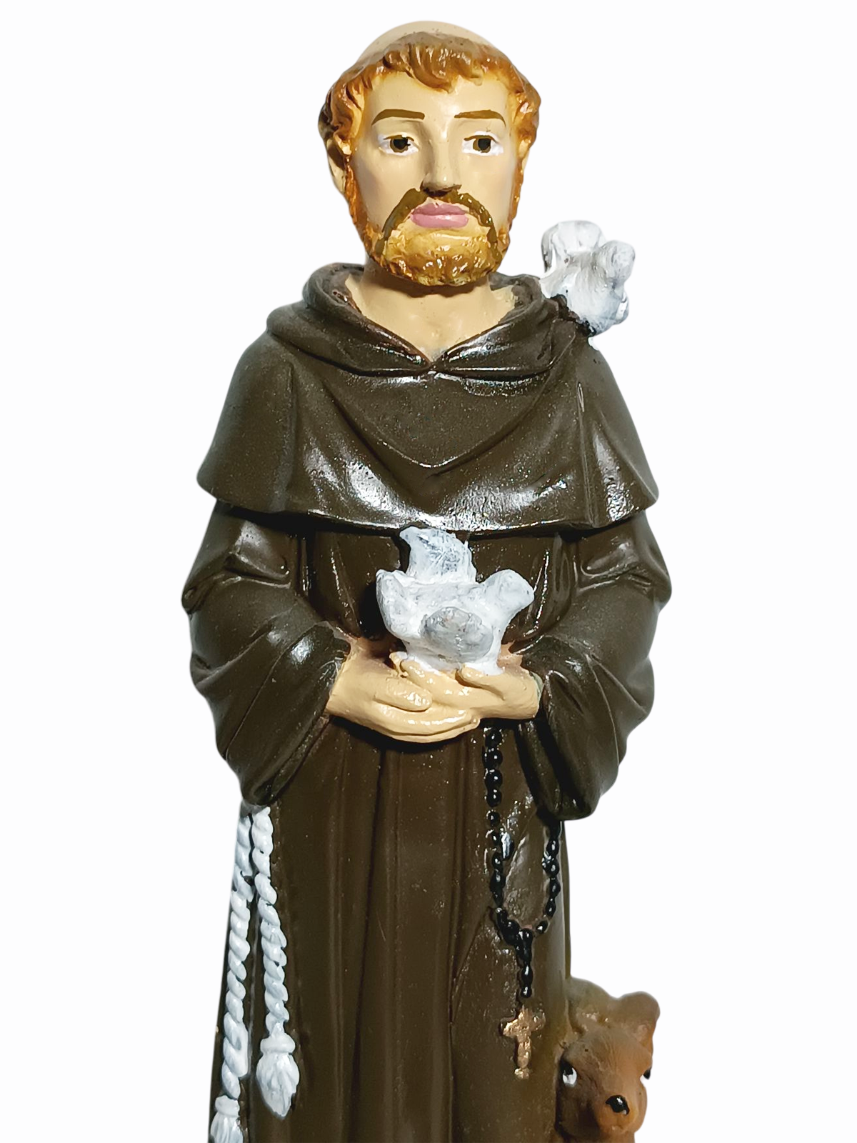 São Francisco de Assis 20cm Gesso Premium Pintado - Imagem 2