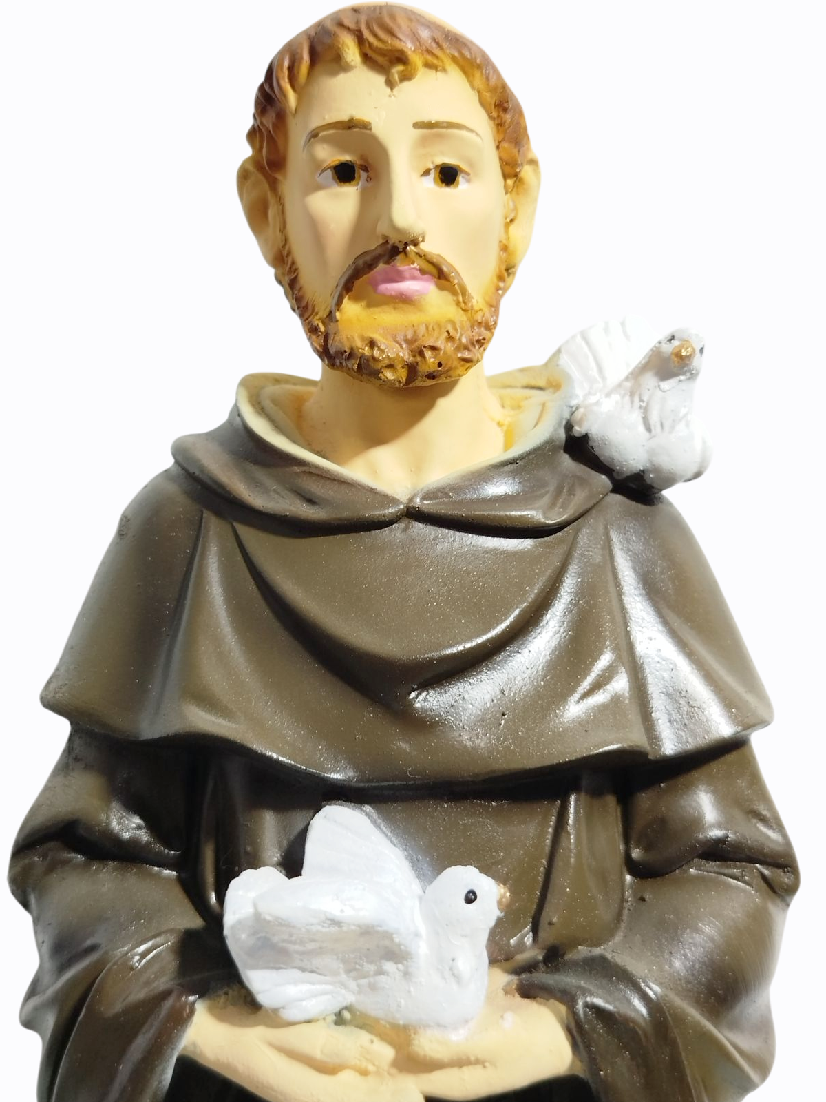 São Francisco de Assis 30cm Gesso Premium Pintado - Imagem 2
