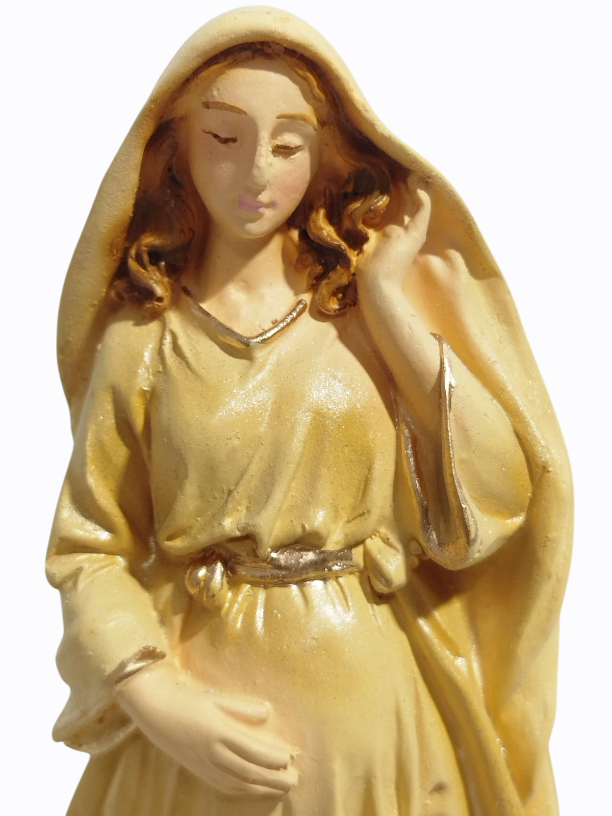 Nossa Senhora Grávida 15cm Gesso Premium Pintado - Imagem 2