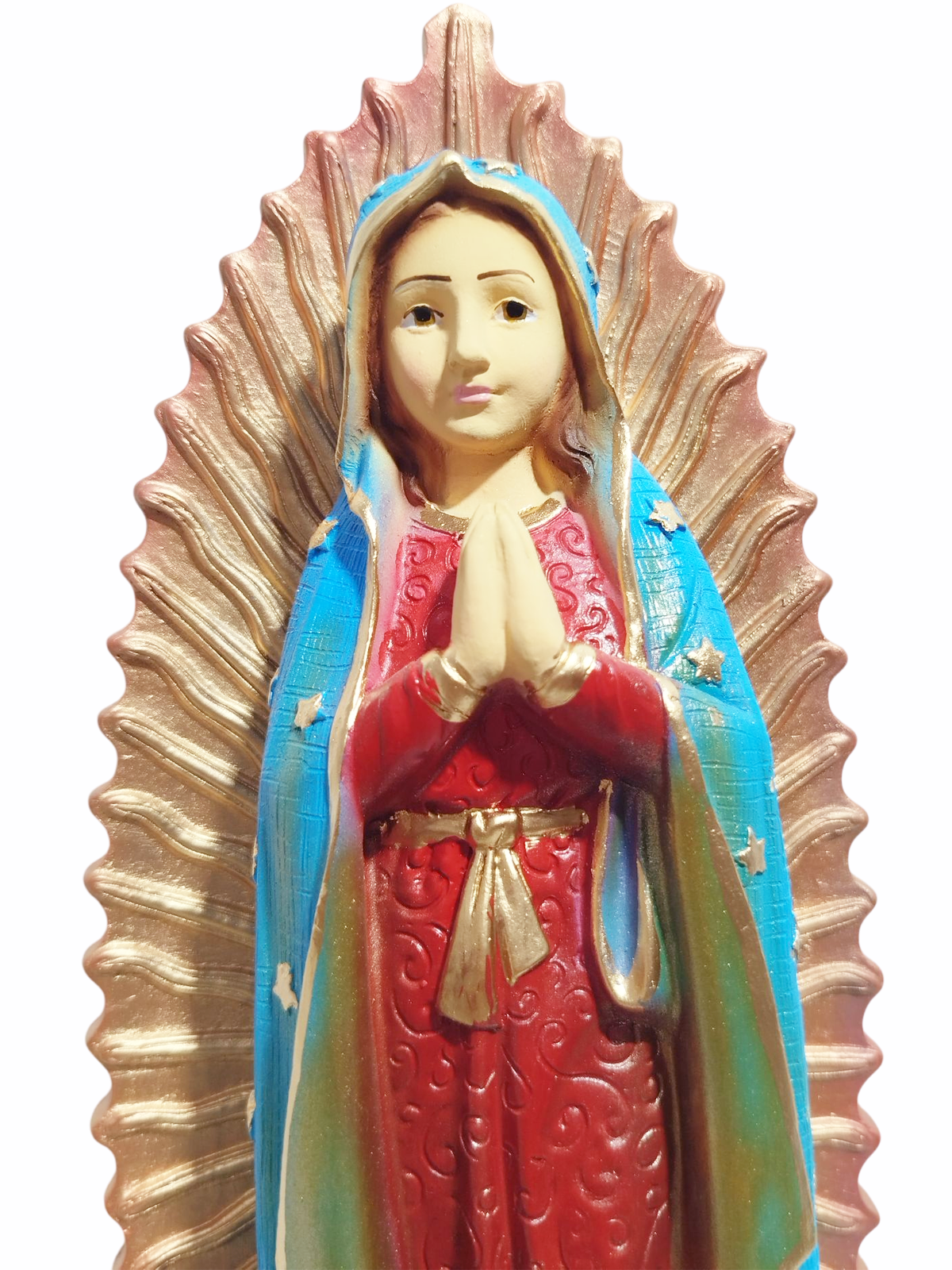 Nossa Senhora Guadalupe 30cm Gesso Premium Pintado - Imagem 2