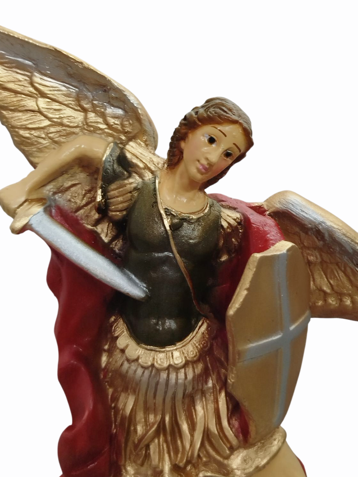 São Miguel Arcanjo 20cm Gesso Premium Pintado - Imagem 2