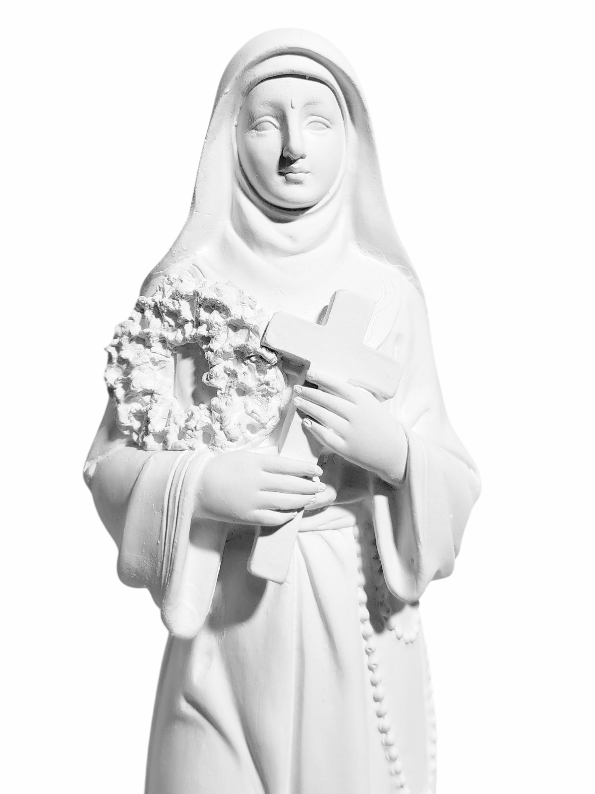 Santa Rita de Cássia 30cm Gesso Cru Retocado - Imagem 2