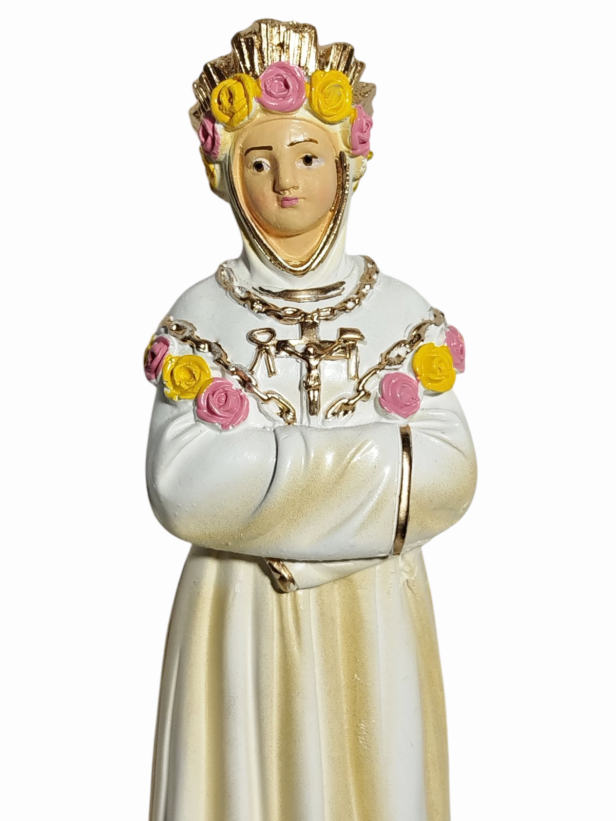 Nossa Senhora de La Salette 20cm Gesso Premium Pintado - Imagem 2