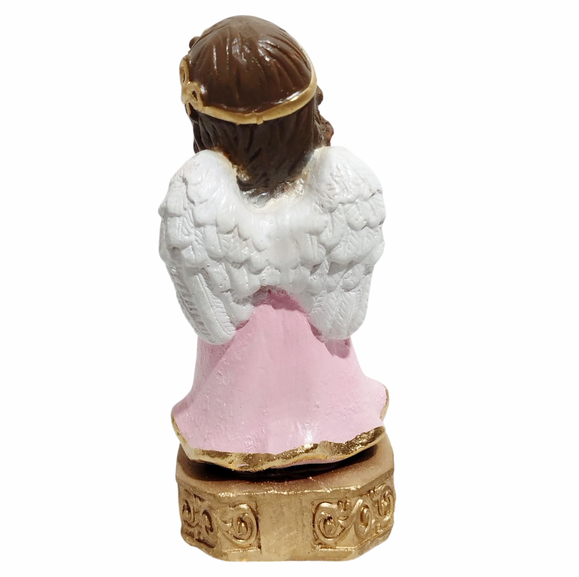 Anjo da Guarda Infantil com Lacinho 15cm Gesso Premium Pintado - Imagem 4