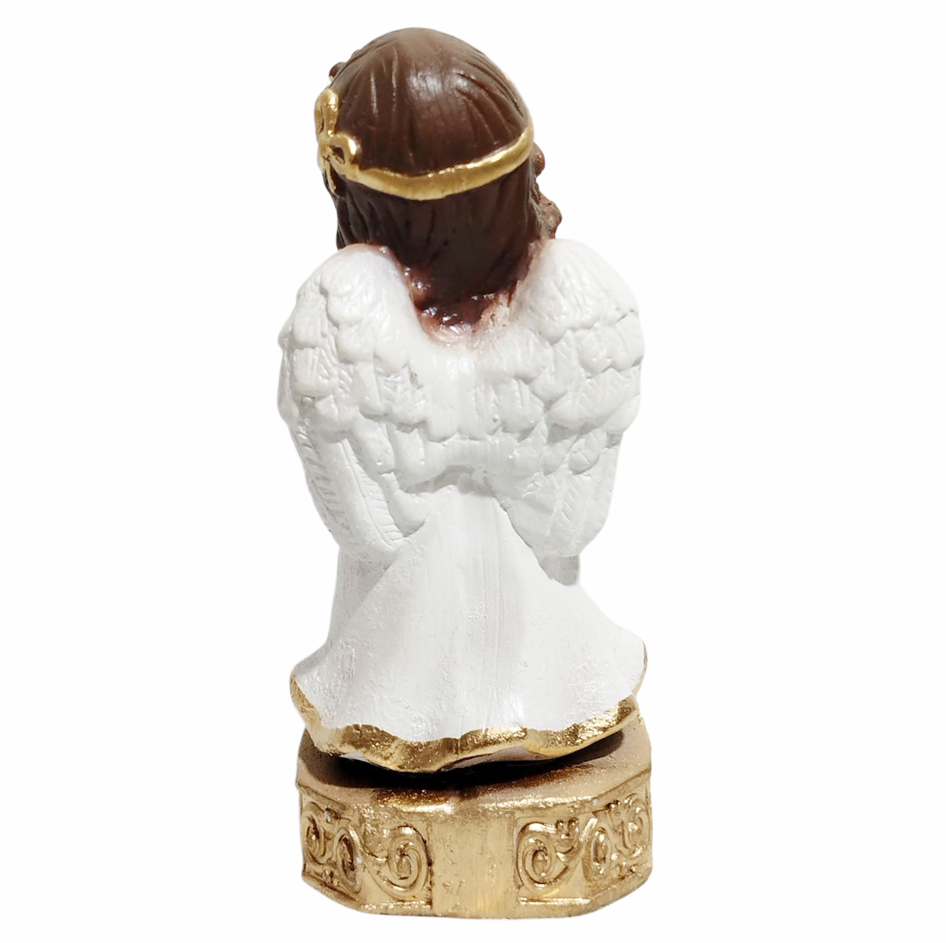 Anjo da Guarda Infantil com Lacinho 15cm Gesso Premium Pintado - Imagem 7