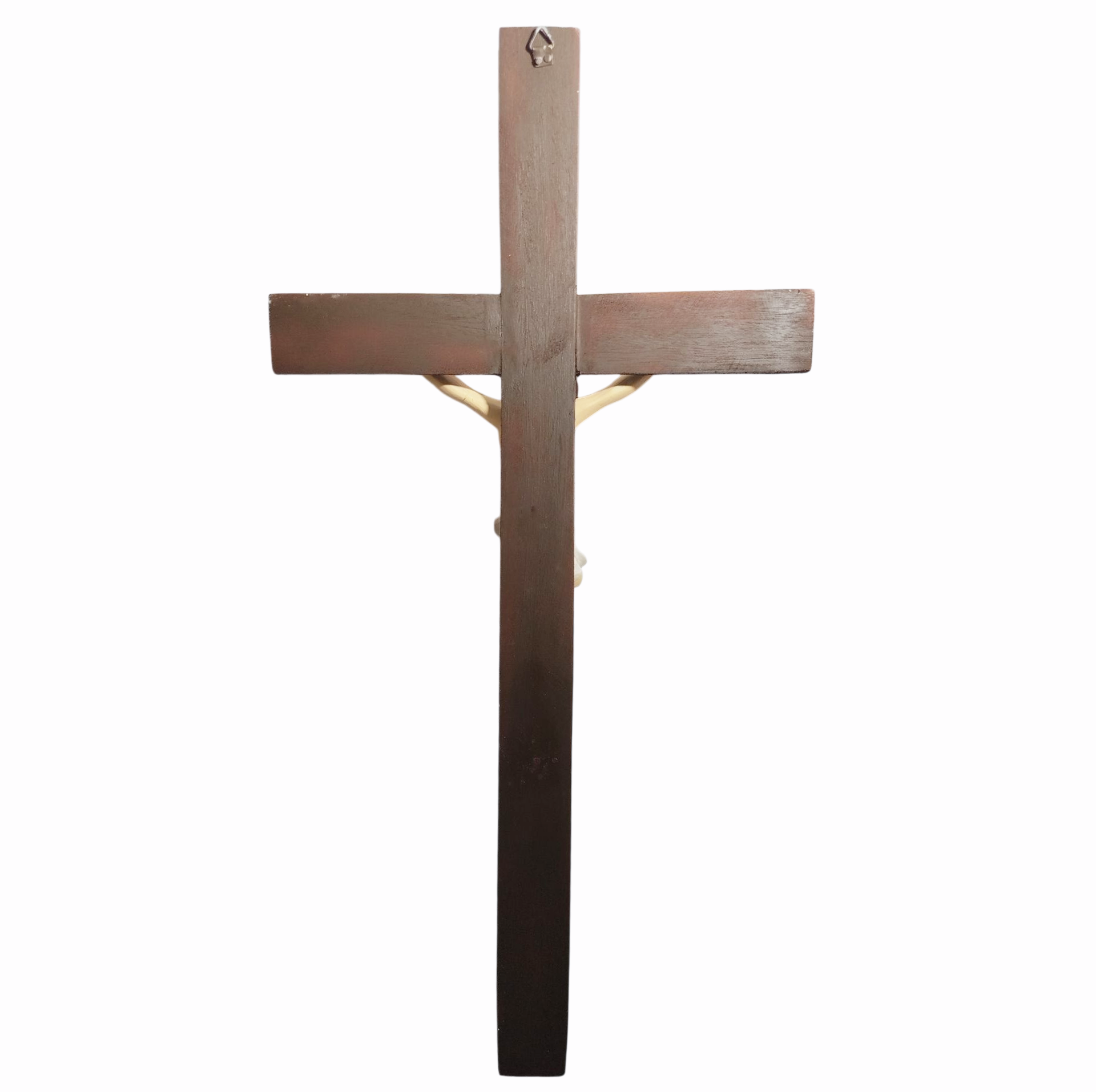 Crucifixo de Parede Barroco Com Cruz de Madeira Gesso Premium - Imagem 4