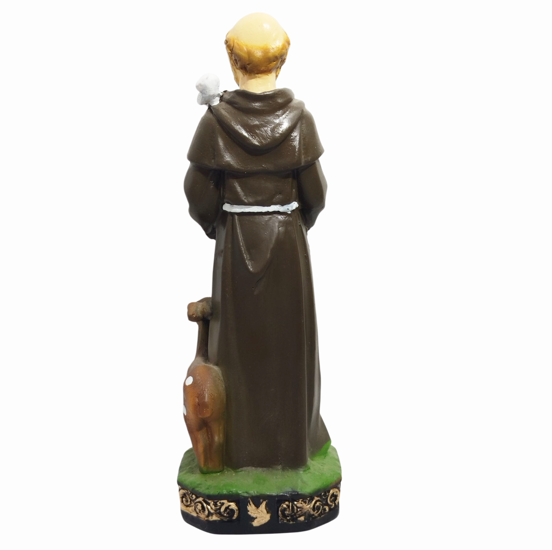 São Francisco de Assis 20cm Gesso Premium Pintado - Imagem 3
