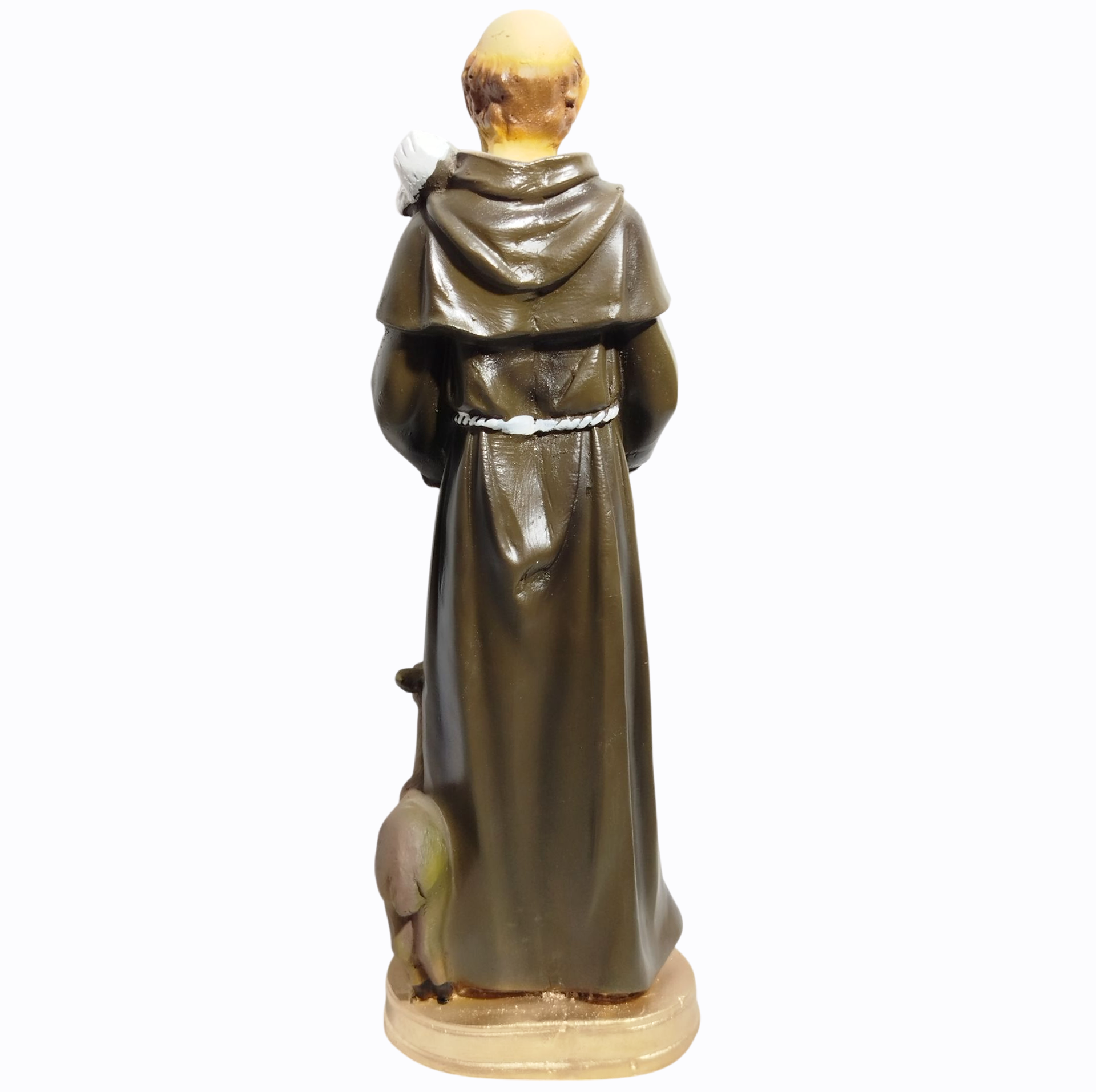 São Francisco de Assis 30cm Gesso Premium Pintado - Imagem 3