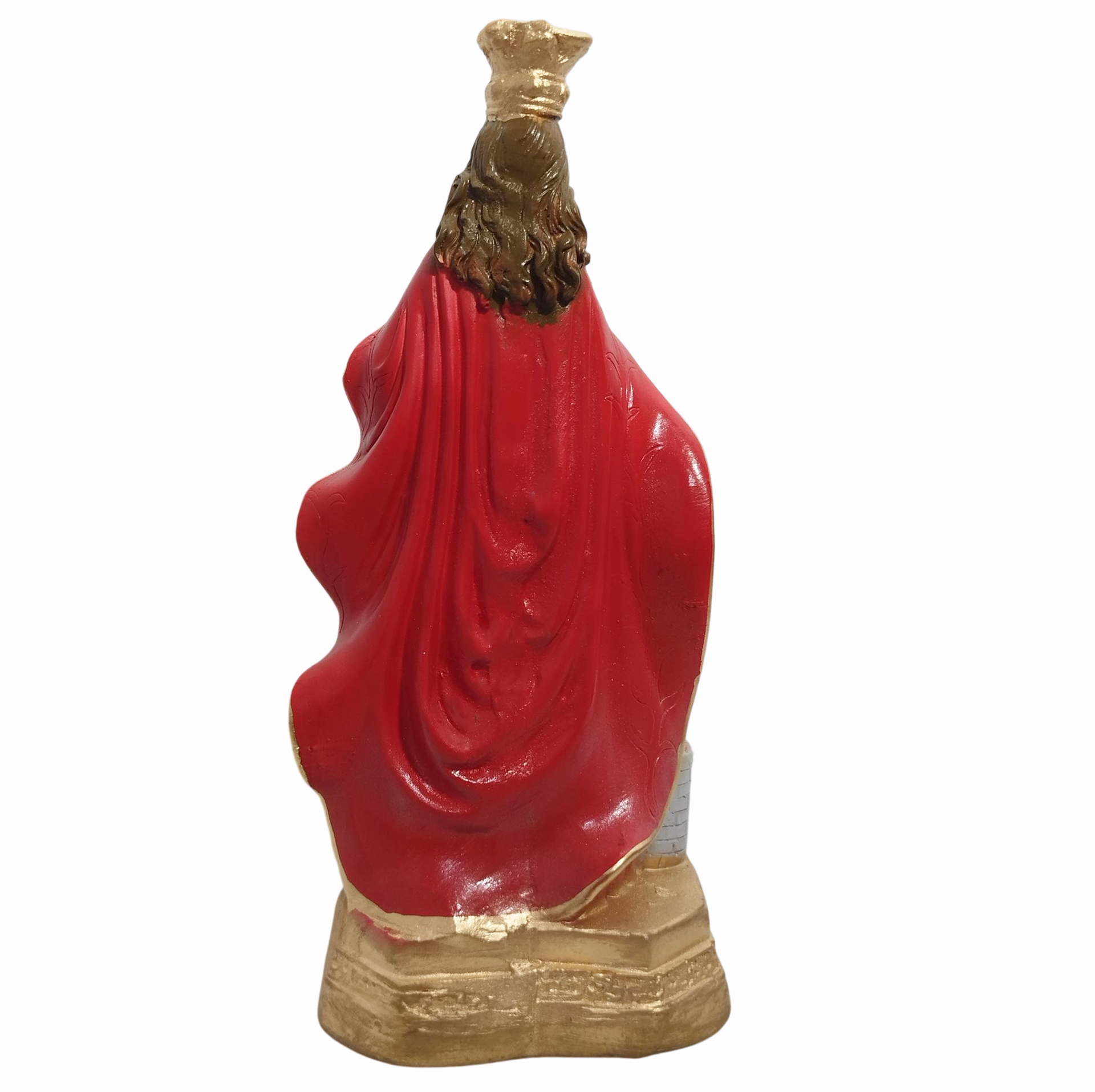 Santa Bárbara 20cm Gesso Premium Pintado - Imagem 3