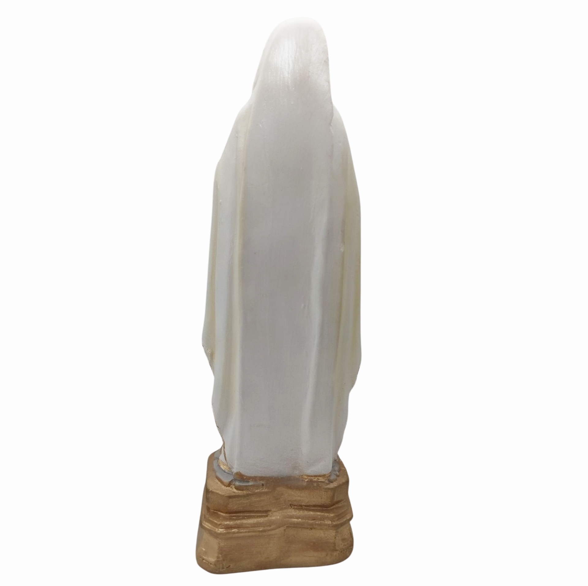 Nossa Senhora De Lourdes 20cm Gesso Premium Pintado - Imagem 3