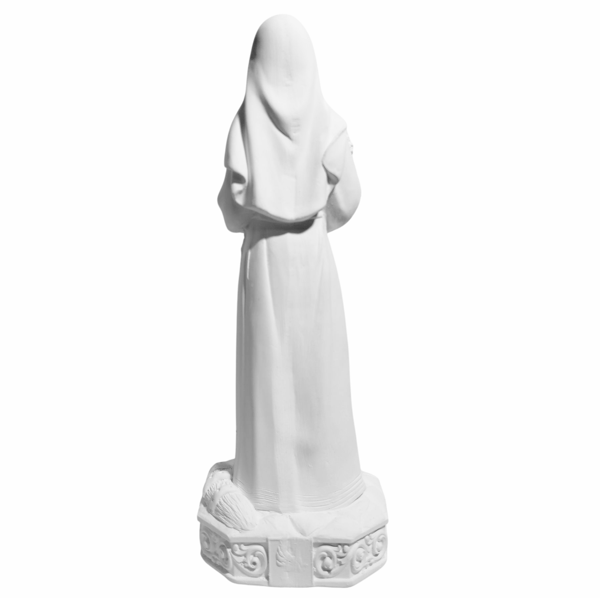 Santa Rita de Cássia 30cm Gesso Cru Retocado - Imagem 3