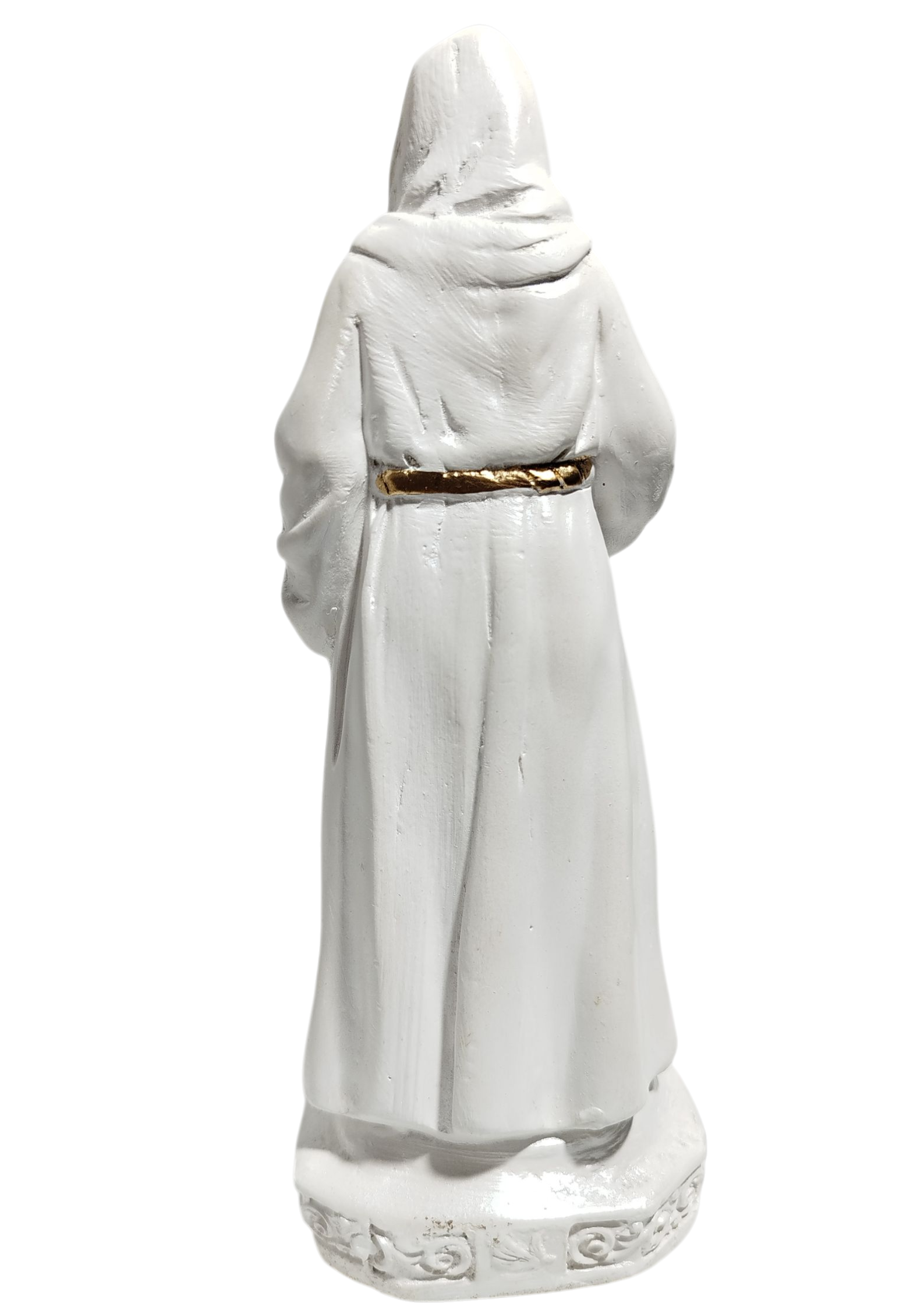 Imagem Beata Nhá Chica 20cm Gesso Premium White Perolado de Qualidade - Imagem 3