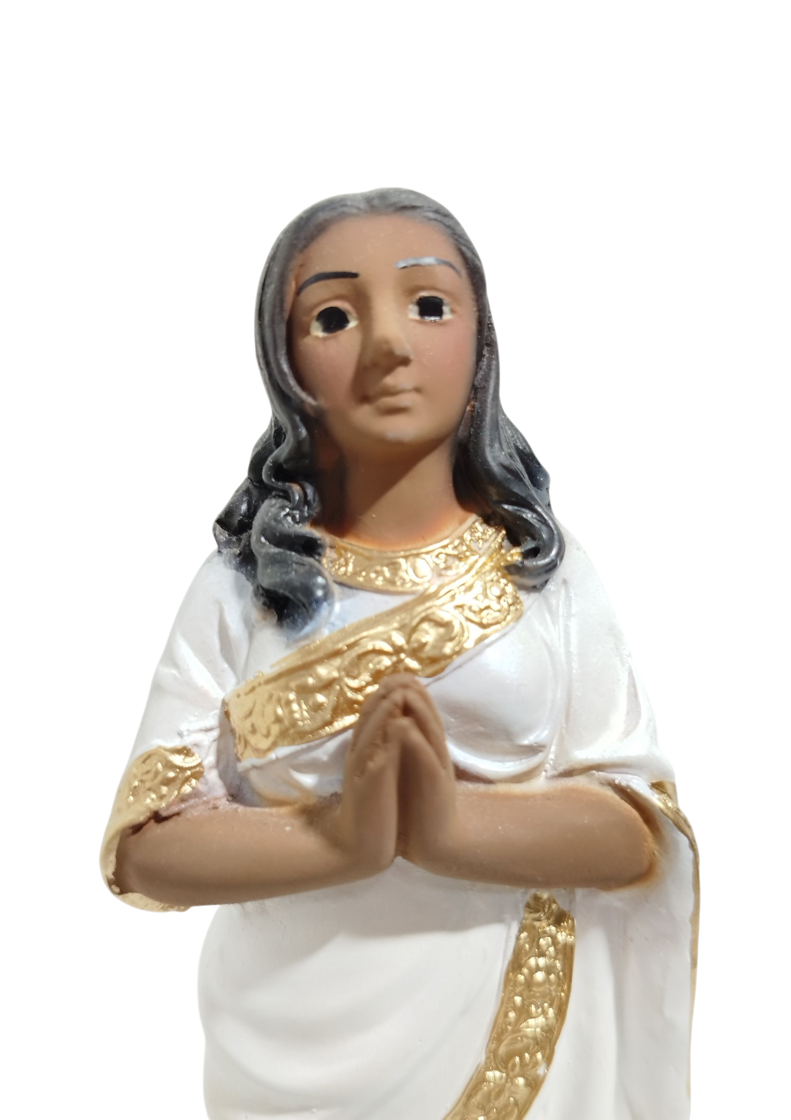 Imagem Santa Sara Kali 20cm White Perolado Benção Espiritual - Imagem 2