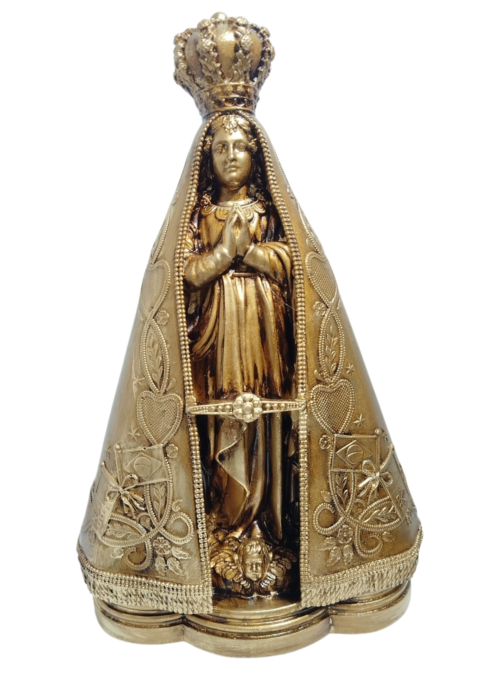 Imagem Nossa Senhora Aparecida Dourada 30cm Rainha e Padroeira do Brasil