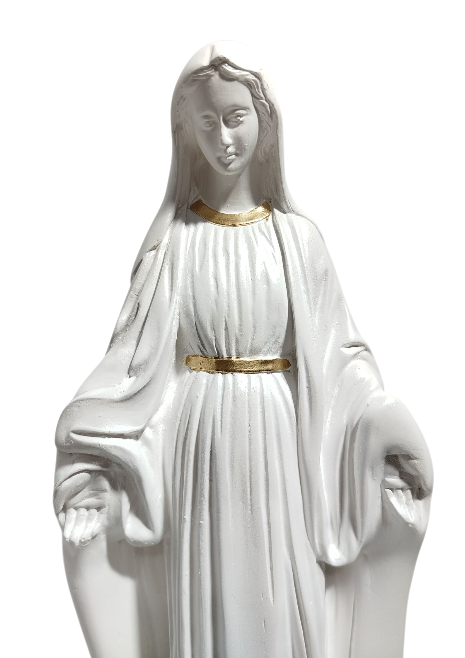 Imagem Nossa Senhora das Graças 30cm Branco Perolado Símbolo de Benção e Proteção - Imagem 2